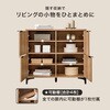 RCC-1578WH 木目調 アイアン キャビネット サイドボード ロッカー 書類 A4 扉収納タイプ 選べるサイズ 【 幅90cm・120cm 】 萩原 02707578