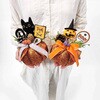 8730-5884 パンプキンベースアレンジ (造花)オレンジ 高さ15cm ストア・エキスプレス 03195408