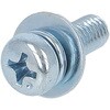 M5x15 プラケースラックコンテナ入り(+)座金組込ねじP=3(鉄/ユニクロめっき) OHSATO(大里) 02760909