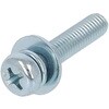 M5x25 プラケースラックコンテナ入り(+)座金組込ねじP=3(鉄/ユニクロめっき) OHSATO(大里) 02761232