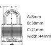 M1JADLF マグナム シリンダー式南京錠 MASTER LOCK 02763027
