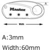 1559JADSLV ダイヤル式コイルケーブルロック MASTER LOCK 02763420