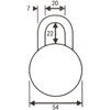 1588JADBLU 拡大レンズ付ダイヤル式南京錠 MASTER LOCK 02763456