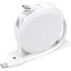 片引き巻取りケーブル Type-C to C 1.2m 固定スタンドセット ホワイト OWLTECH(オウルテック)