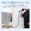 OEC-CBKRDCC12-BK 片引き巻取りケーブル Type-C to C 1.2m 固定スタンドセット ブラック OWLTECH(オウルテック) 02774918