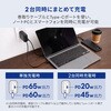 OEC-APD65C2RG-BK PD65W C×1+コードリールC×1 AC充電器 ブラック OWLTECH(オウルテック) 02774970