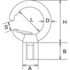 ステンレス フックアイボルトミリネジ 水本機械製作所