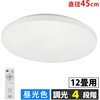 LT-Y45DBZ-W LEDシーリングライト 12畳用 4段階調光 リモコン・タイマー付き 昼光色 オーム電機 02989931
