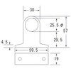 - A型ブラケット25mm 止 ホリエ金物 02995506