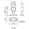 SK-HST-2(M) ハンガーパイプ回転式ブラケット(貫通) 神栄ホームクリエイト(旧:新協和) 03053631