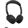 36699-999-989 Jabra 無線ヘッドセット 折りたたみ式 USB-A 両耳 MS認定  充電パッド付「Jabra Evolve3 65 Flex MS Link390a Black WLC Chrg」 Jabra 03094161