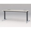 トイロデスク 平エッジ 昇降スイッチタイプ アルミミラー脚 W1800×D675<配送時組立サービス付> イトーキ