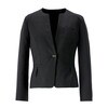 NAJ080 ENJOYNoir NAJ080 STILL STRIPE ノーカラージャケット カーシーカシマ 03123159