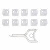 LANポートロックキャップ RJ45用 10個セット 専用解除キー付き メディアカバーマーケット