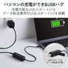 U3HC-T040PBK USB Type-C ハブ USB-A×3 USB-C×1 PD対応 最大出力95W 5Gbps 充電・データ転送両対応 マグネット エレコム 03153706