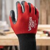 WGJH23009B3 [ウィード/Wonder Grip] タッチパネル対応 作業用手袋 薄手 13ゲージ 天然ゴム 背抜き 独自湾曲手型 Lサイズ HANDS-ON WG-H230 (3双入り)レッド WONDER GRIP 03263911