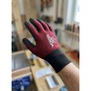 WGJ311071 [ウィード/WONDER GRIP] タッチパネル対応 作業用手袋 薄手 18ゲージ 天然ゴム 背抜き 独自湾曲手型 Sサイズ NATURIUM WG-311 (1双入り)レッド ウィード(Wonder Grip) 03264900