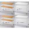 2355-1135 新型ハコマルシェワゴン・ホワイト用/中間棚セット 幅120×奥行40cm ストア・エキスプレス 03271182