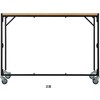 2355-1038 新型ハコマルシェワゴン本体 ブラック 通常キャスター 幅120×奥行60cm 〔ストエキオリジナル〕 ストア・エキスプレス 03271130
