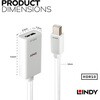 41063 LINDY Mini DisplayPort 1.2 to HDMI 2.0 HDR アクティブ変換アダプタケーブル LINDY 03365928