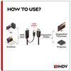 41499 LINDY HDMI 2.0 to DisplayPort 1.2 アクティブ変換ケーブル、USB 電源付き LINDY 03366436