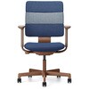 KJ-517SEM-F2NA SHIGA 背トリプル 可動肘 昇降脚 サテン塗装/ブラウン 布地張り イトーキ 03392160