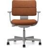 KJ-525SE-L4D3 SHIGA 背ダブル 固定肘 昇降脚 サテン塗装/ペールオリーブ 布地張り イトーキ 03398959