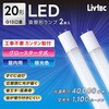 LW-LT20GT2P-D ���ǌ`LED�����v 20�`���� 2�{�� �O���[�X�^�[�^�� Livtec(���u�e�b�N) 03470261