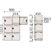 HSF-9123TF3-W9 パーソナルロッカー サフィ 6人用 ダイヤル錠 投函口付 上段用<配送時組立サービス付> イトーキ 03473299