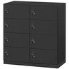 EHSF-9024PF2-T1 パーソナルロッカー サフィ ノートPC個別収納型 8扉 ダイヤル錠 コンセント付 下段用<配送時組立サービス付> イトーキ 03475040