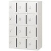HSE-1493TFEE-W9 パーソナルロッカー イフス  3列12人用 投函口付 コンセントあり<配送時組立サービス付> イトーキ 03476282