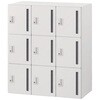 HSE-1093TSEE-W9 パーソナルロッカー イフス  3列9人用 投函口付 コンセントあり<配送時組立サービス付> イトーキ 03477262