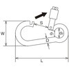 EA638AK-8 8mm ステンレス製 オープンフック エスコ 03548431