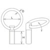 EA638BQ-10 M10x25mm 35mm径 リングボルト エスコ 03549752