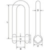 EA638FB-4 4.0mm ステンレス製ロングシャックル エスコ 03551667