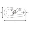 EA638JF-10 10x100mm 安全環付 カラビナ エスコ 03553584