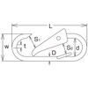 EA638JK-13 8.0x 98mm 抜け止付 スナップフック エスコ 03553977