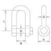 EA638KJ-12 12mm ステンレス製 角頭 シャックル エスコ 03554835