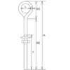 EA638ME-10 M10x160mm ステンレス製 ロングアイボルト エスコ 03556131