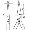 EA640DC 160mm 絶縁ロングノーズプライヤー エスコ 03556716