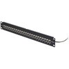 C6APANELSTP241UFT パッチパネル/1U/フィードスルー型/Cat6a 24ポート/シールドSTP RJ45/ケーブル管理バー付属/カテゴリ6A ラックマウント用 イーサネットパネル StarTech.com 03575149