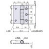 EA951CT-1 63mm ステンレス製サッシ丁番 エスコ 03692771