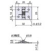 EA951CU-25 25mm ステンレス製スプリング入丁番 エスコ 03692814