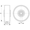 EA986MC-100 100x 30mm ソリッドラバ車輪 エスコ 03718486