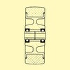 EA986MF-50 50x 18mm ソリッドラバー車輪 エスコ 03718705