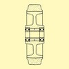 EA986MJ-250 250x 50mm ソリッドラバー車輪 エスコ 03718915