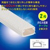 DZ-AMT206X2-ST テープ付ABS配線モール 60cm 2本入 オーム電機 03765917