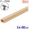 DZ-AMT106X2-WL テープ付ABS配線モール 60cm 2本入 オーム電機 03765942