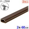 DZ-AMT206X2-WD テープ付ABS配線モール 60cm 2本入 オーム電機 03765960