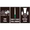006545 絶縁四角ドライバービット 先細型 (クラフトフォームコンパクト) Wera 03775480